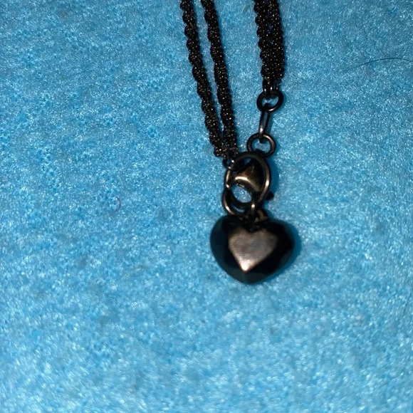 MILOR ITIALY  .925 chocolate vermeil sterling silver chain puffy heart anklet - Picture 2 of 7